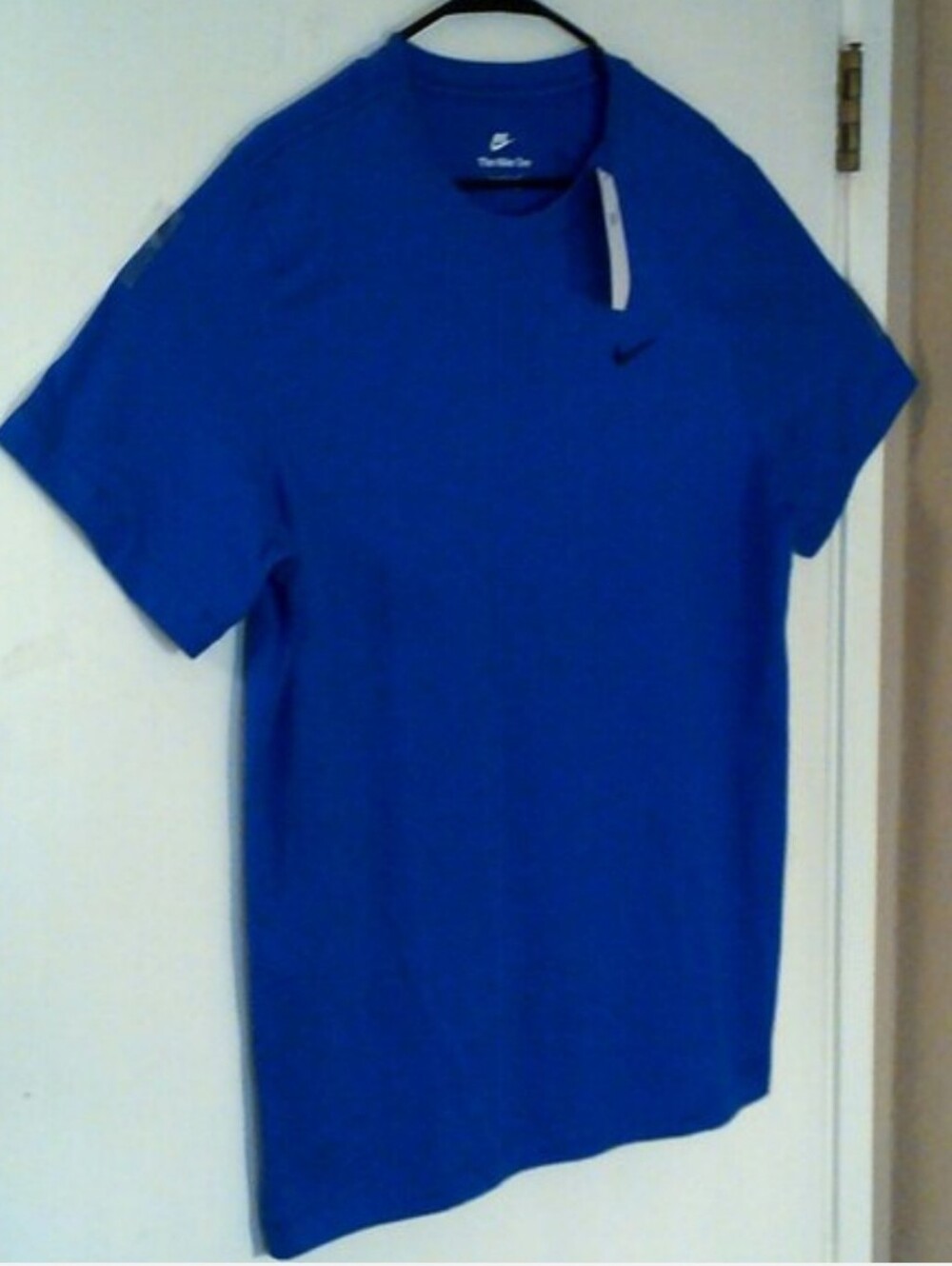 NWT Nike Men's Blue Short-Sleeve Tee with Black Swoosh - Picture 2 of 3
